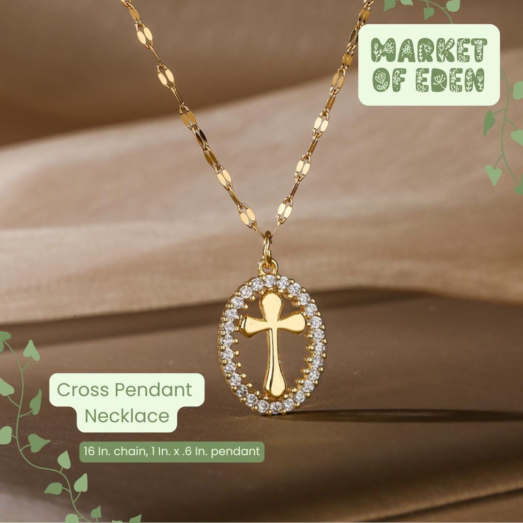 Hollow Cross Pendant Necklace