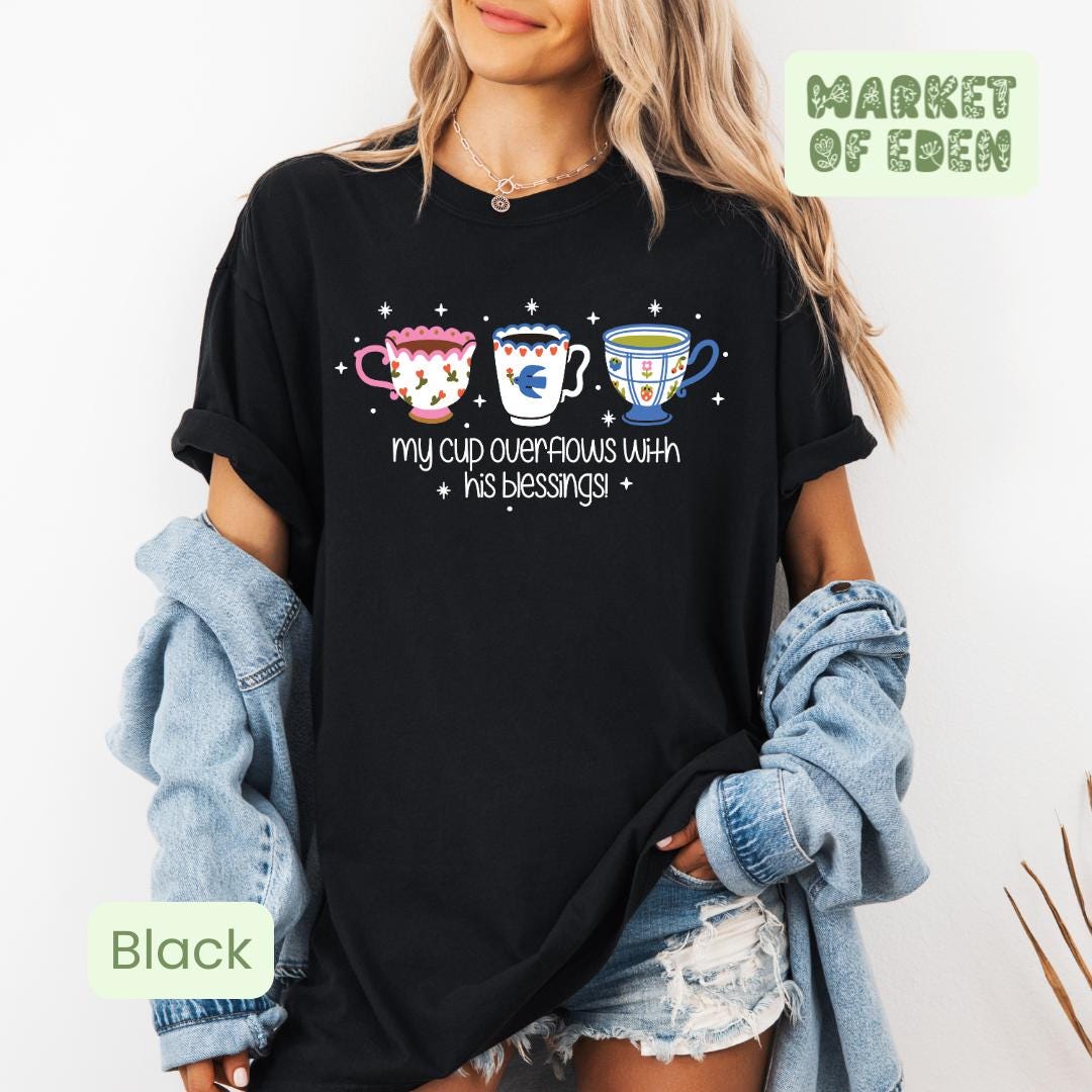 My cup overflows with Blessings! Short Sleeve Tee