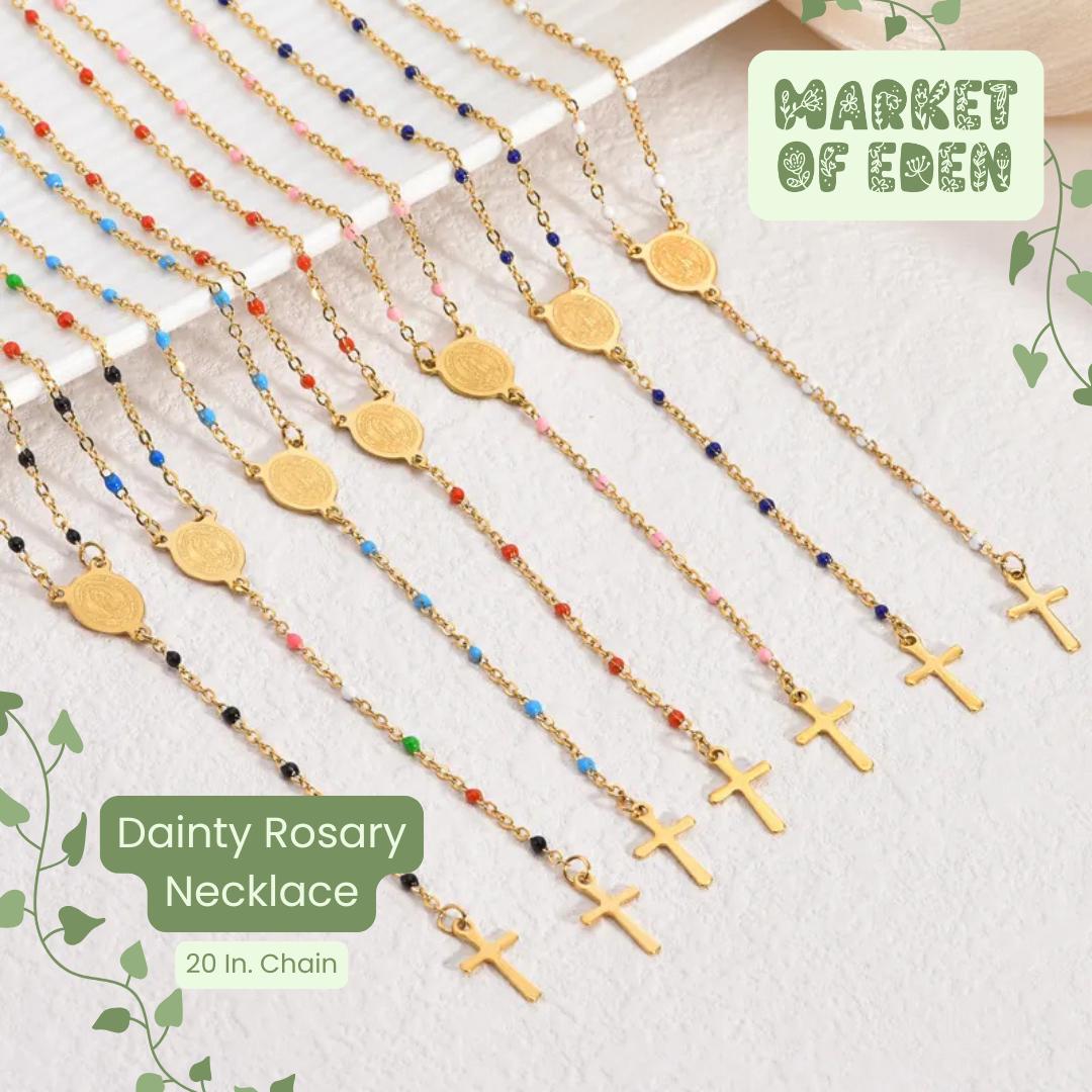 Mini Rosary Necklace