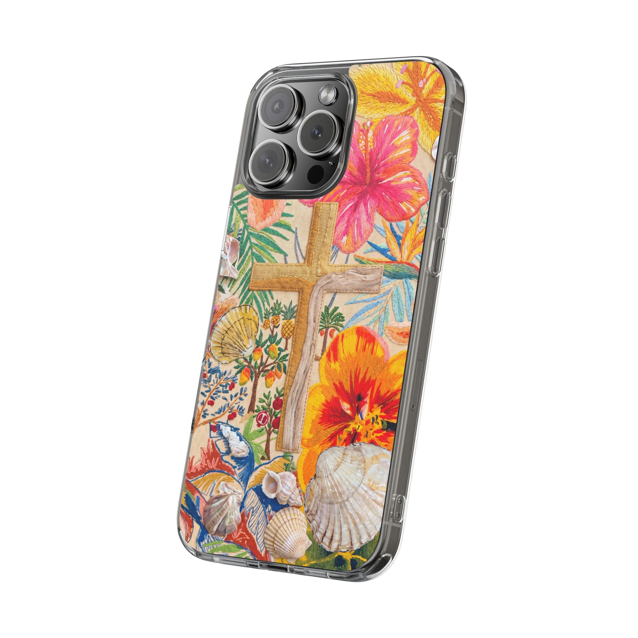 Floral Cross Beach Phone Case