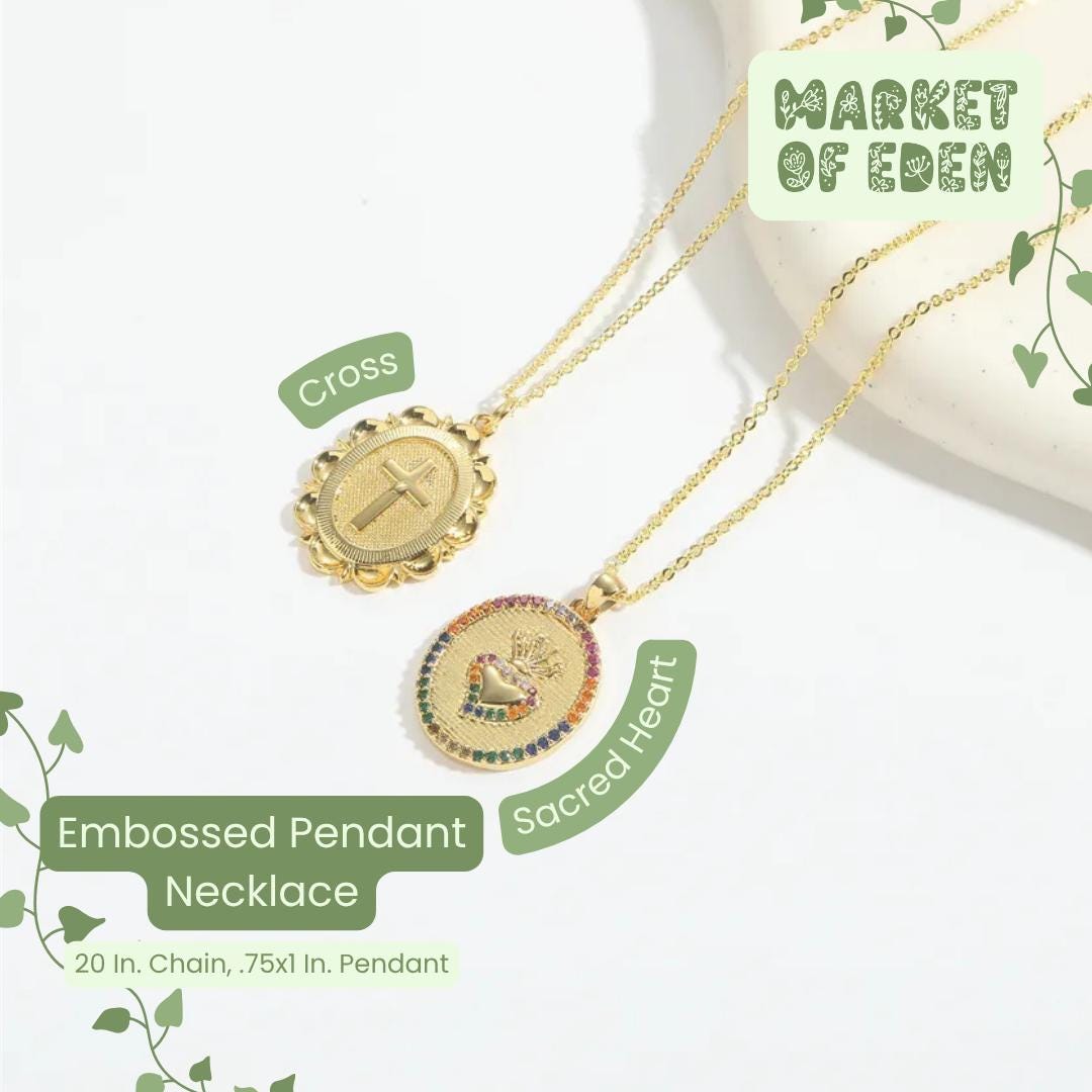 Embossed Christian Necklace