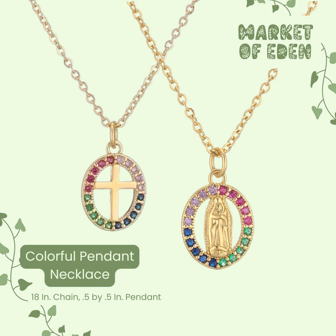 Colorful Dainty Pendant Necklace