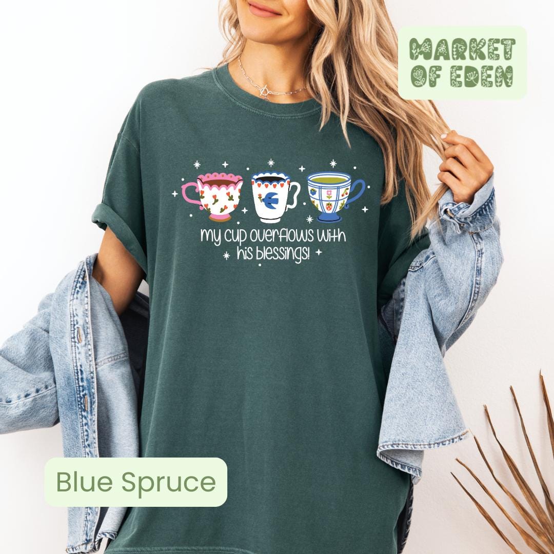 My cup overflows with Blessings! Short Sleeve Tee