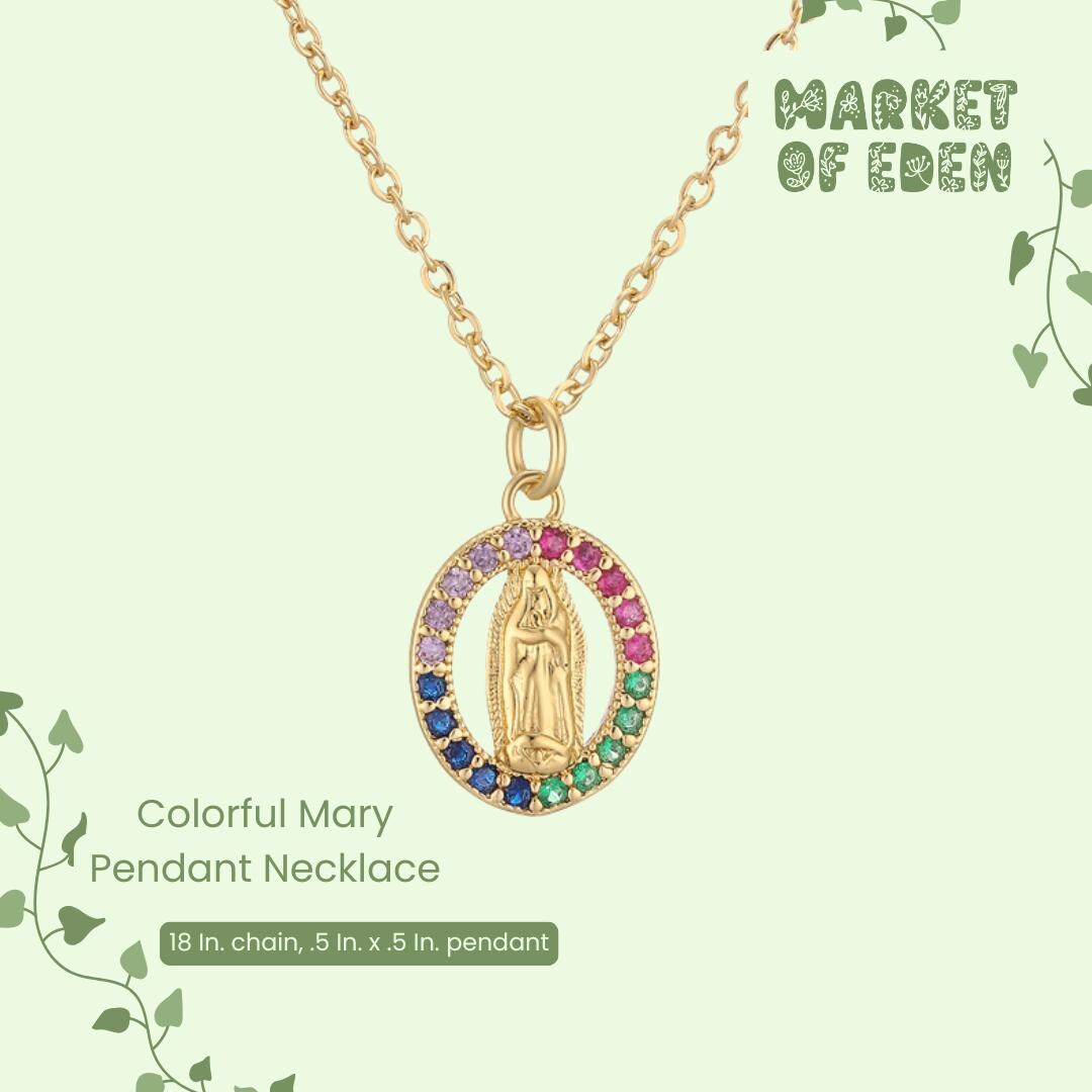 Colorful Dainty Pendant Necklace
